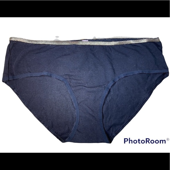 Victoria Secret Dark Blue Gold Hiphugger - Picture 1 of 7